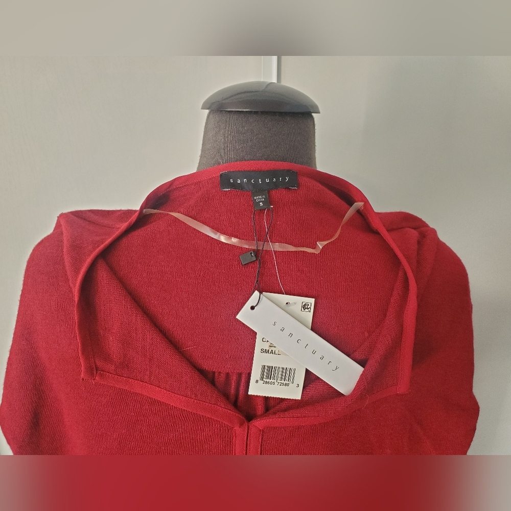 Sanctuary mixed media long sleeve vneck knit top. - Picture 3 of 4